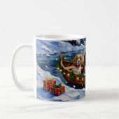 Cavalier King Charles Spaniel Kerstboot Koffiemok (Links)