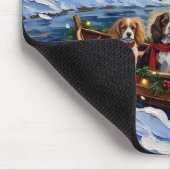 Cavalier King Charles Spaniel Kerstboot Muismat (Hoek)