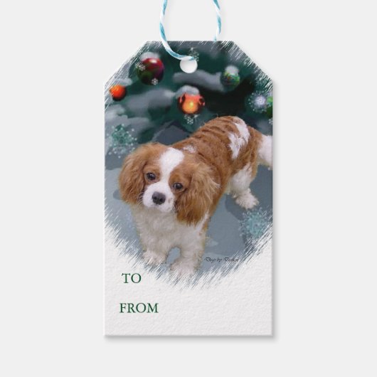 Cavalier King Charles Spaniel kerstcadeaus Cadeaulabel (Voorkant)