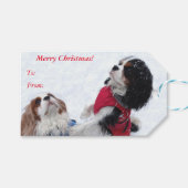 Cavalier King Charles Spaniel kerstcadeaus Cadeaulabel (Voorkant (Horizontaal))