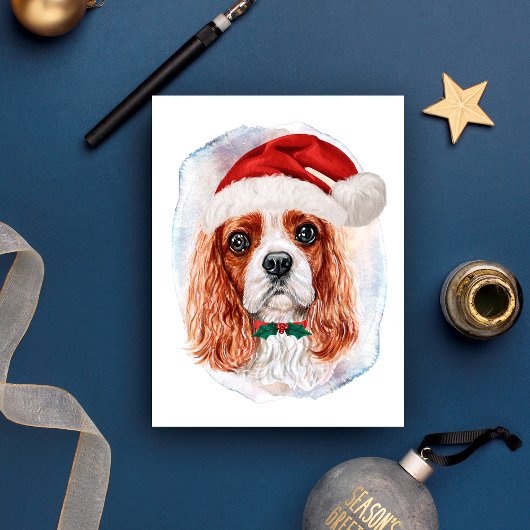Cavalier King Charles Spaniel kerstcadeaus Feestdagenkaart