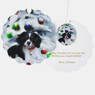 Cavalier King Charles Spaniel kerstcadeaus Ornament Kaart