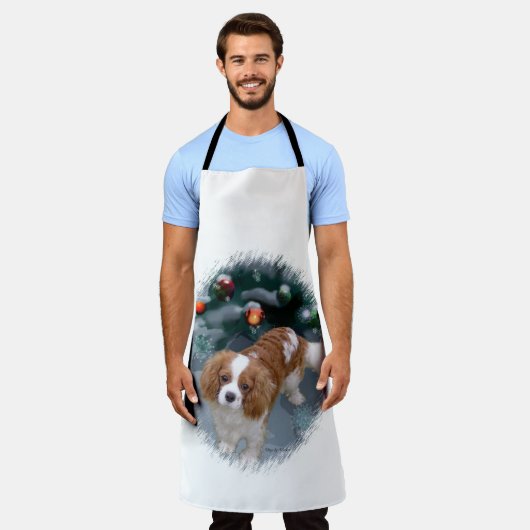 Cavalier King Charles Spaniel kerstcadeaus Schort (Gedragen)