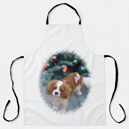 Cavalier King Charles Spaniel kerstcadeaus Schort (Voorkant)