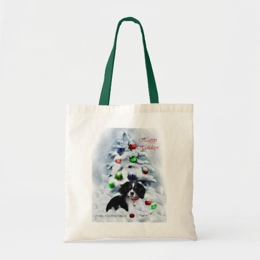 Cavalier King Charles Spaniel kerstcadeaus Tote Bag (Voorkant)
