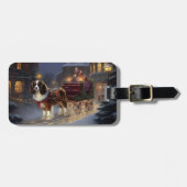 Cavalier King Charles Spaniel Kerstfeest Bagagelabel (Voorkant horizontaal)