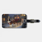 Cavalier King Charles Spaniel Kerstfeest Bagagelabel (Achterkant horizontaal)