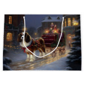 Cavalier King Charles Spaniel Kerstfeest Groot Cadeauzakje (Voorkant)