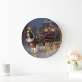 Cavalier King Charles Spaniel Kerstfeest Grote Klok (Huis)