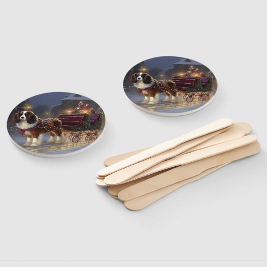 Cavalier King Charles Spaniel Kerstfeest Handwaaier (Niet-gemonteerd)