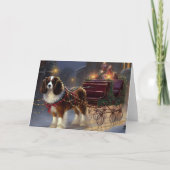 Cavalier King Charles Spaniel Kerstfeest Kaart (Voorkant)