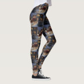 Cavalier King Charles Spaniel Kerstfeest Leggings (Rechts)