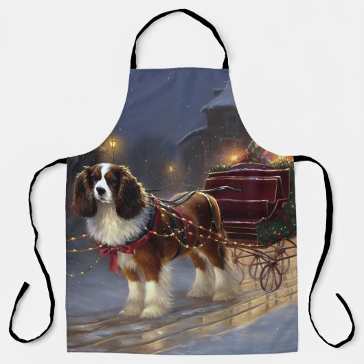 Cavalier King Charles Spaniel Kerstfeest Schort (Voorkant)