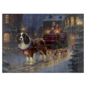 Cavalier King Charles Spaniel Kerstfeest Snijplank (Voorkant)