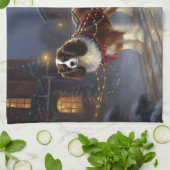 Cavalier King Charles Spaniel Kerstfeest Theedoek (Gevouwen)