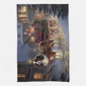 Cavalier King Charles Spaniel Kerstfeest Theedoek (Verticaal)