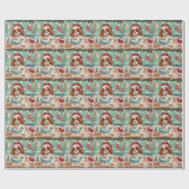 Cavalier King Charles Spaniel kerstgebak Cadeaupapier (Vlak)