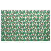 Cavalier King Charles Spaniel kerstgroen Stof (Fat Quarter)
