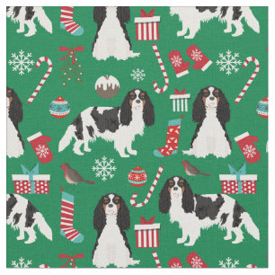 Cavalier King Charles Spaniel kerstgroen Stof