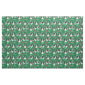 Cavalier King Charles Spaniel kerstgroen Stof (Fat Quarter)