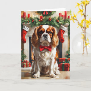 Cavalier King Charles Spaniel Kerstgroet Kaart