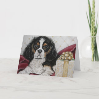 Cavalier King Charles Spaniel Kerstkaart Feestdagen Kaart