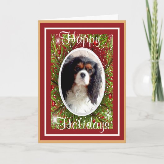 Cavalier King Charles Spaniel kerstkaart Feestdagen Kaart (Voorkant)