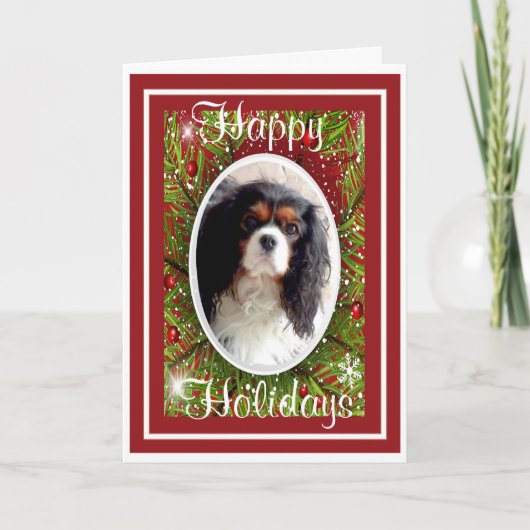 Cavalier King Charles Spaniel kerstkaart Feestdagen Kaart (Voorkant)