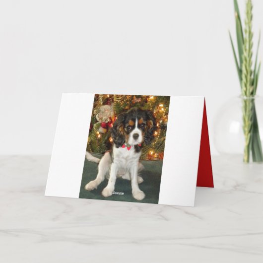 Cavalier King Charles Spaniel kerstkaart Feestdagen Kaart (Achterkant)