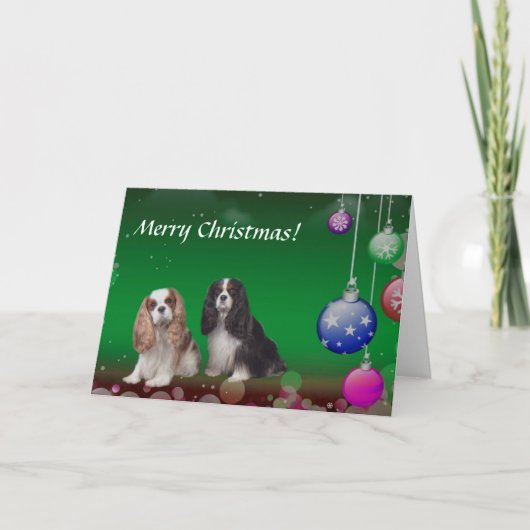 Cavalier King Charles Spaniel kerstkaart Kaart (Voorkant)