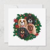 Cavalier King Charles Spaniel Kerstkaarten Feestdagenkaart (Voorkant)