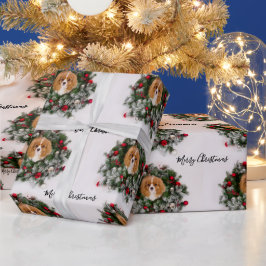 Cavalier King Charles Spaniel Kerstkrans  Cadeaupapier