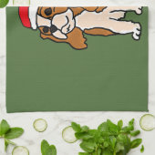 Cavalier King Charles Spaniel kerstkunst Theedoek (Gevouwen)