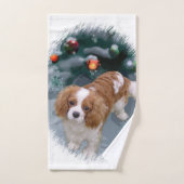 Cavalier King Charles Spaniel Kerstmis Bad Handdoek (Handdoek)