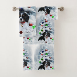 Cavalier King Charles Spaniel Kerstmis Bad Handdoek