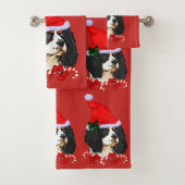 Cavalier King Charles Spaniel Kerstmis Bad Handdoek (Insitu)