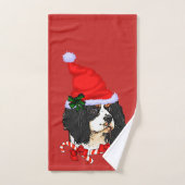 Cavalier King Charles Spaniel Kerstmis Bad Handdoek (Handdoek)