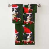 Cavalier King Charles Spaniel Kerstmis Bad Handdoek (Insitu)