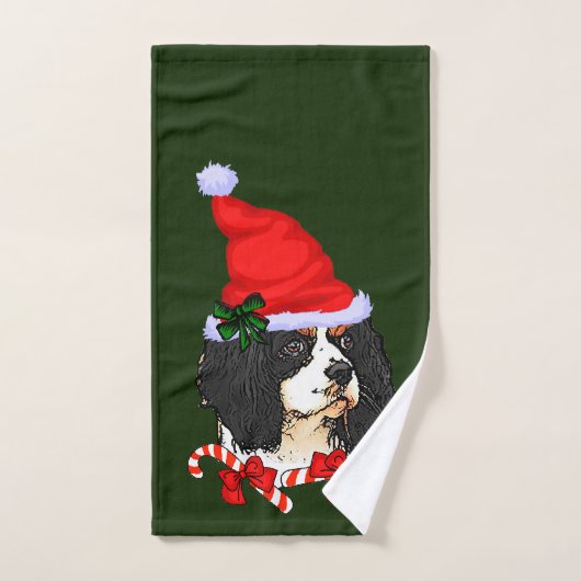 Cavalier King Charles Spaniel Kerstmis Bad Handdoek (Handdoek)