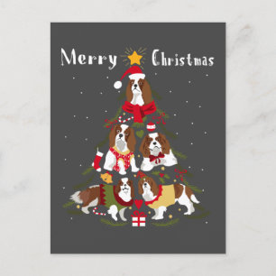 Cavalier King Charles Spaniel kerstmis Briefkaart