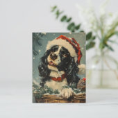 Cavalier King Charles Spaniel Kerstmis Briefkaart (Staand voorkant)