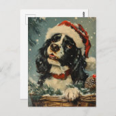 Cavalier King Charles Spaniel Kerstmis Briefkaart (Voorkant / Achterkant)