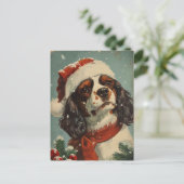 Cavalier King Charles Spaniel Kerstmis Briefkaart (Staand voorkant)