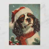 Cavalier King Charles Spaniel Kerstmis Briefkaart (Voorkant)