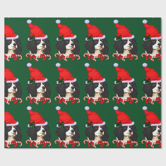 Cavalier King Charles Spaniel Kerstmis Cadeaupapier (Vlak)