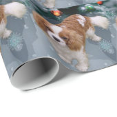 Cavalier King Charles Spaniel Kerstmis Cadeaupapier (Rol Hoek)
