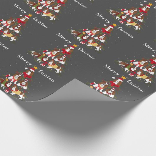 Cavalier King Charles Spaniel kerstmis Cadeaupapier (Hoek)