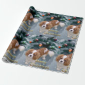 Cavalier King Charles Spaniel Kerstmis Cadeaupapier (Uitgerold)