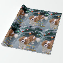 Cavalier King Charles Spaniel Kerstmis Cadeaupapier