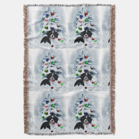 Cavalier King Charles Spaniel Kerstmis Deken (Voorkant Verticaal)